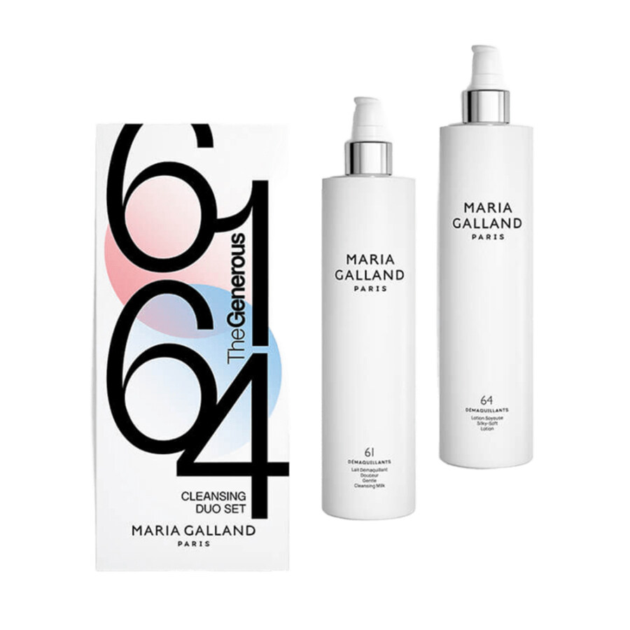 Maria Galland Paris Milky & Silky Cleansing Duo Skincare Set 61+64 — набор для очищения и ухода за кожей, 2×400 мл