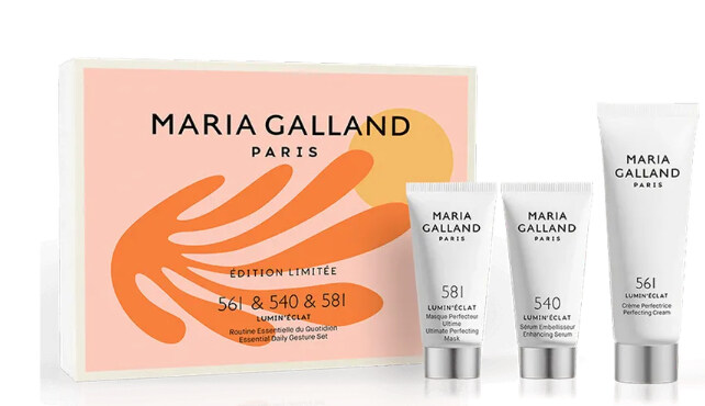 Maria Galland Paris Spring Set Lumin’Éclat 561/540/581 — набор для сияния кожи: сыворотка, крем и маска
