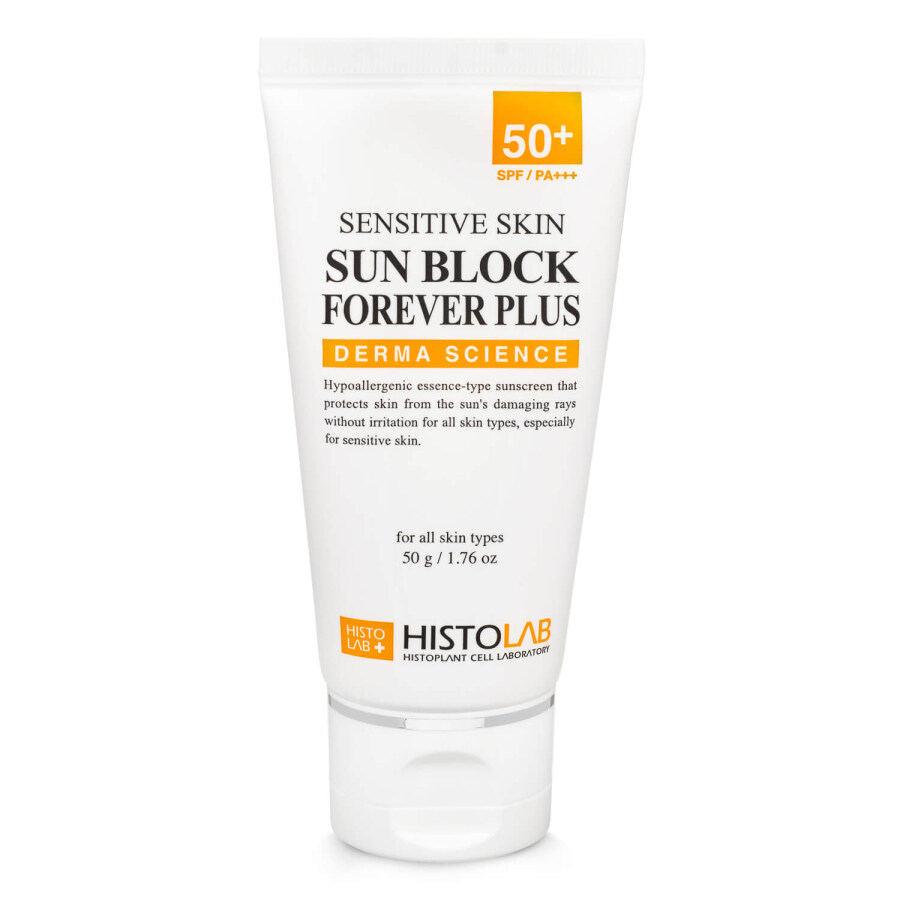 Histolab Sensitive skin sun block forever plus SPF 50 + / PA +++ / Сонцезахисна есенція для чутливої шкіри SPF 50+, 50 мл